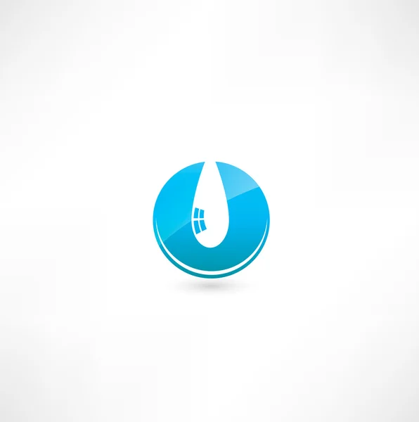 Vatten droppe symbol — Stock vektor