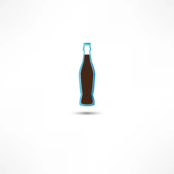 Bottle With Cola Icon — Stock Vector
