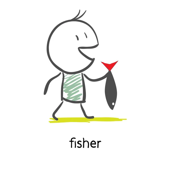 Pescador —  Vetores de Stock