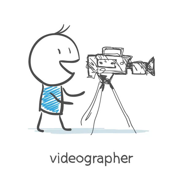 Videógrafa — Vetor de Stock
