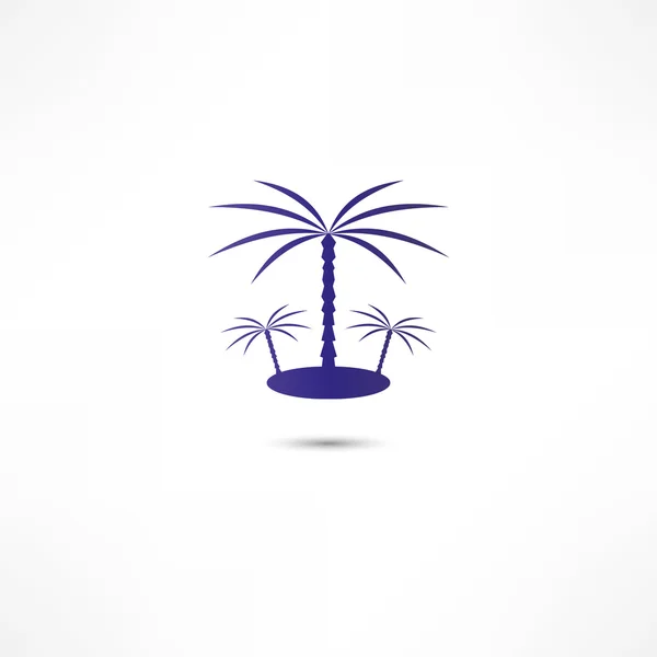 Icône palmiers — Image vectorielle