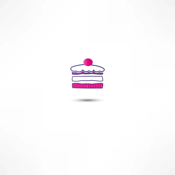Icono de pastel — Vector de stock