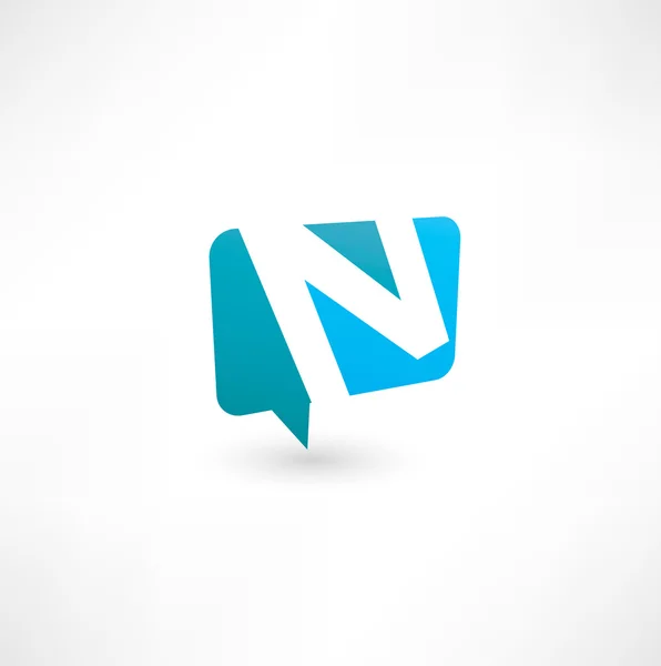 Streszczenie bąbelek ikona oparte na literę n — Wektor stockowy