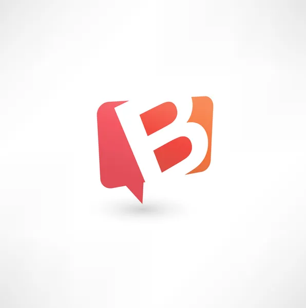 Ícone de bolha abstrato baseado na letra B —  Vetores de Stock