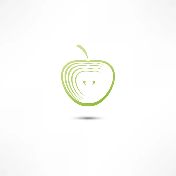 Icono de manzana — Vector de stock