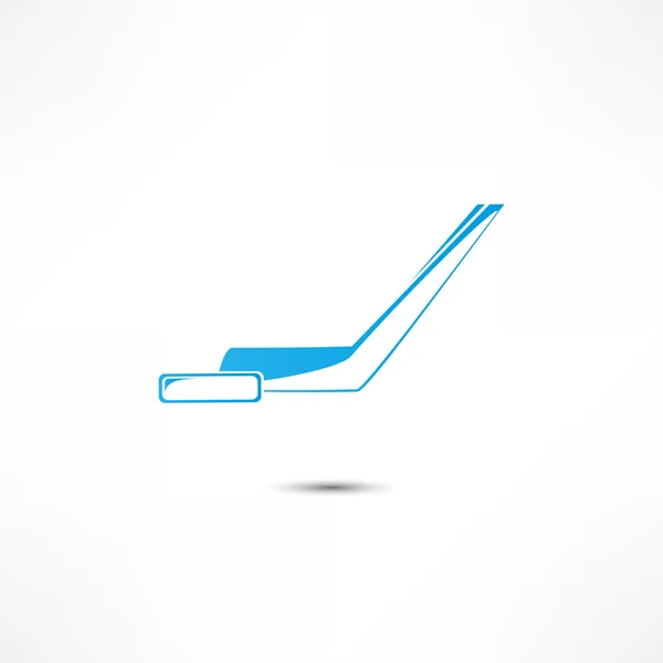 Bâton de hockey et Puck Icône — Image vectorielle