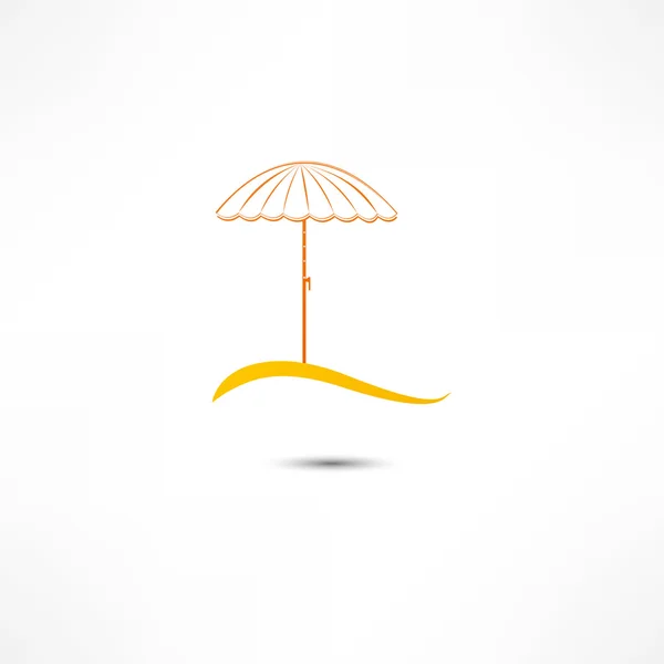 Parasol de playa — Vector de stock