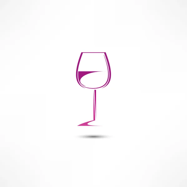 Verre d'icône de vin — Image vectorielle