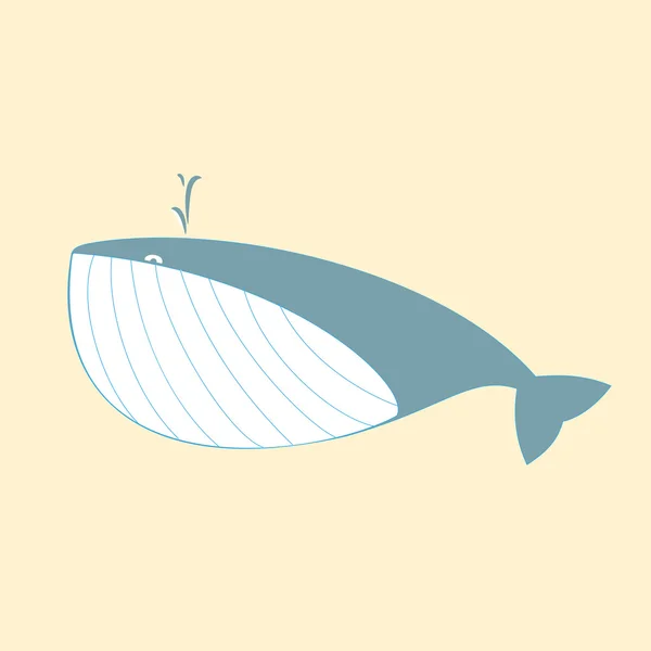 Cute Whale — Stock Vector