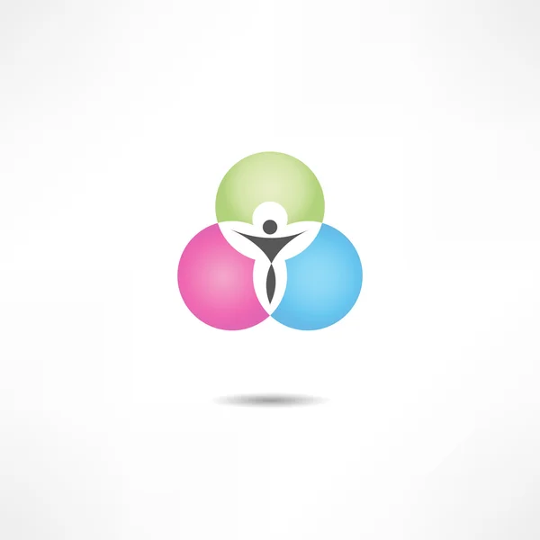 Icono abstracto empresarial — Vector de stock