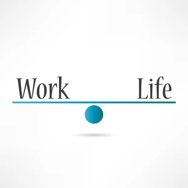 Ícone de trabalho e vida —  Vetores de Stock