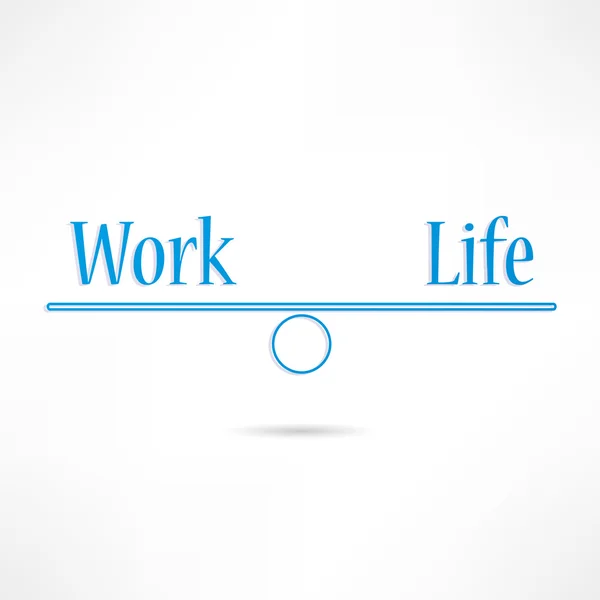 Work and life icon — Stock Vector