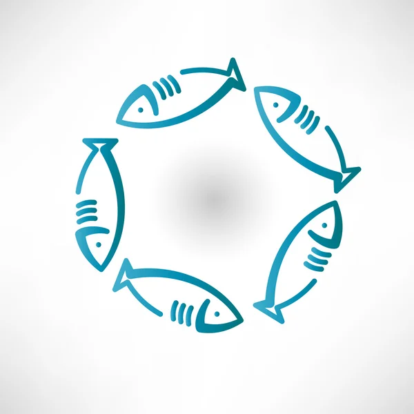 Icône de poisson — Image vectorielle