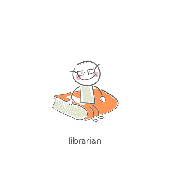 Bibliothecaris. — Stockvector