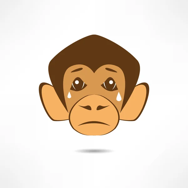 Singe pleureur . — Image vectorielle