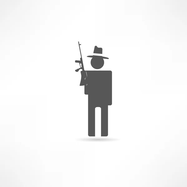 Gangster icon — Stock Vector