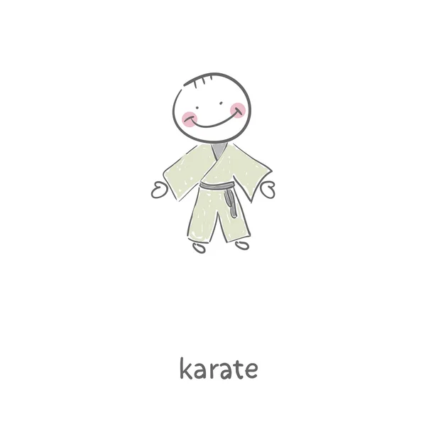 Karate. Ilustración . — Vector de stock