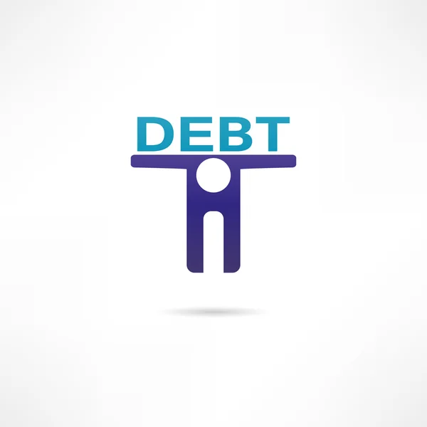 Debt icon — Stock Vector