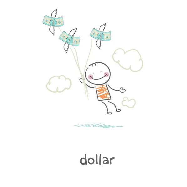 En geld. illustratie. — Stockvector