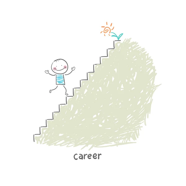 Career Ladder. Illustration. — Stock Vector