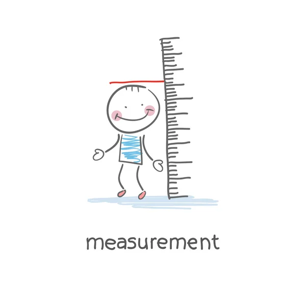 Měření růstu. ilustrace. — Stockový vektor