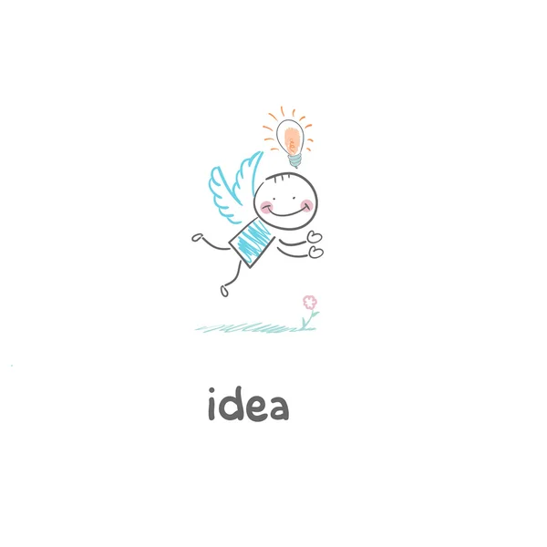 Flight of ideas. illustration — Stock Vector