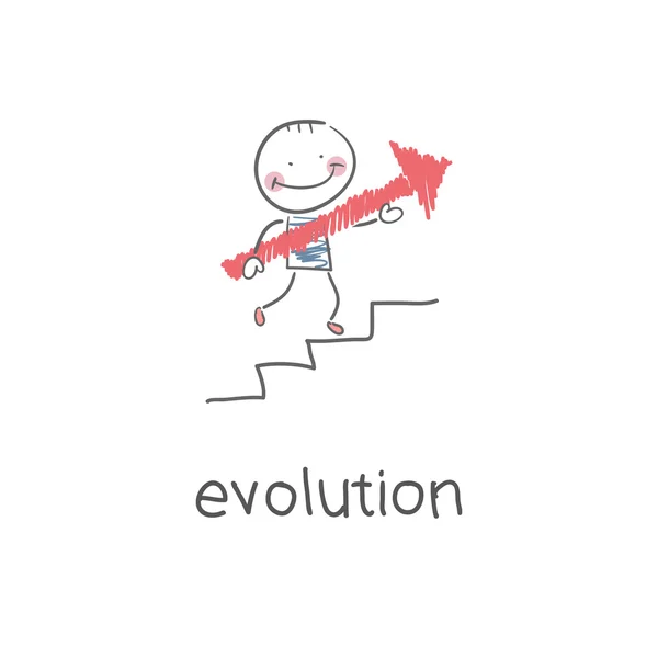 Evolution Karriere. Illustration — Stockvektor