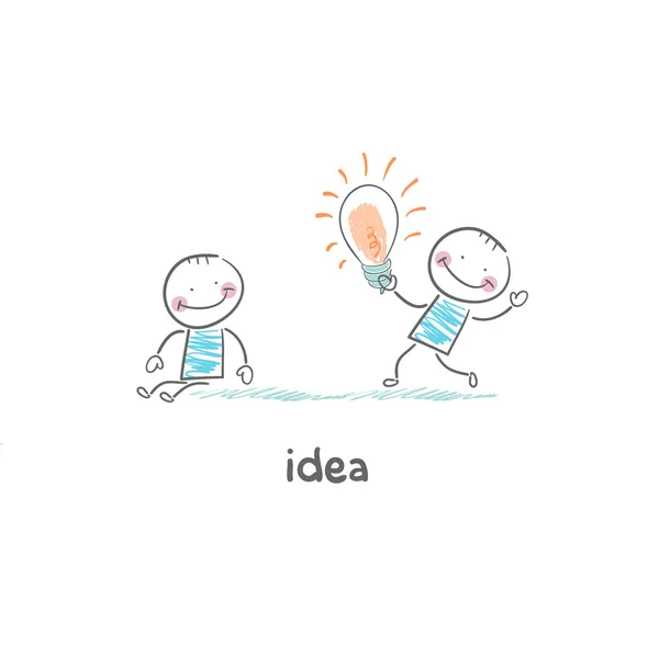 Byta glödlampor. begreppet idéer. — Stock vektor