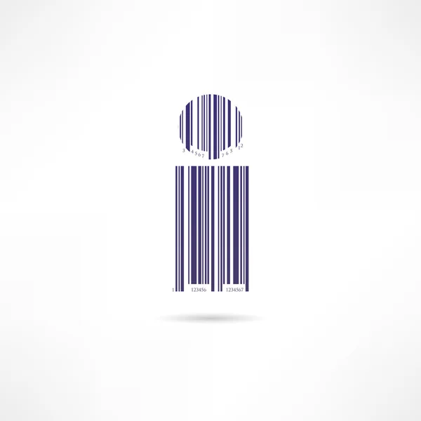 Man barcode — Stock Vector