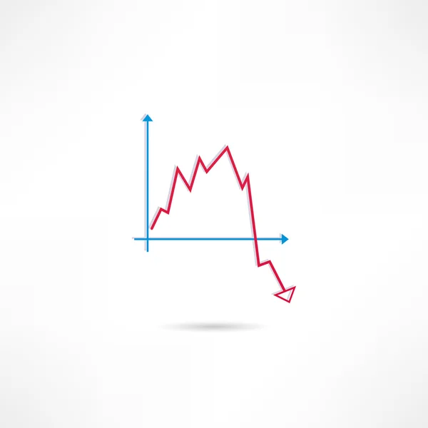 Falling profits graph — Stock Vector