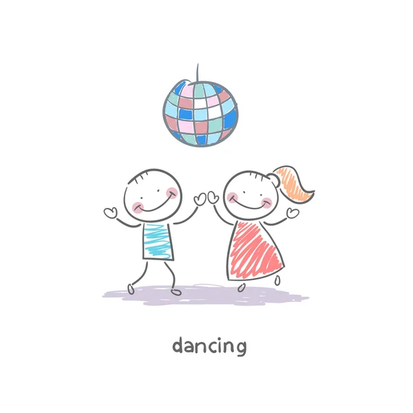 Tančící pár — Stockový vektor