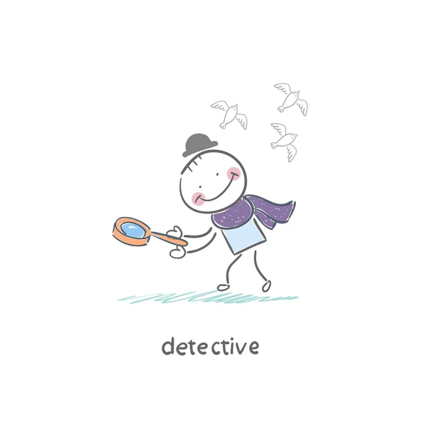 Detective — Stock Vector