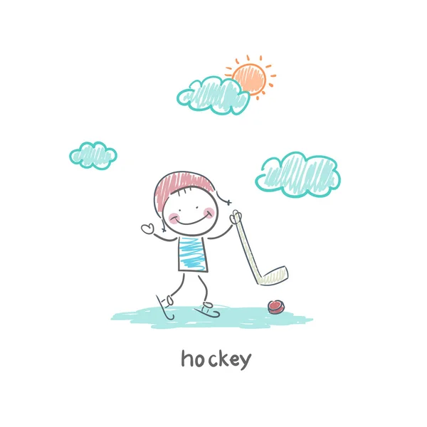 Hockey — Vector de stock