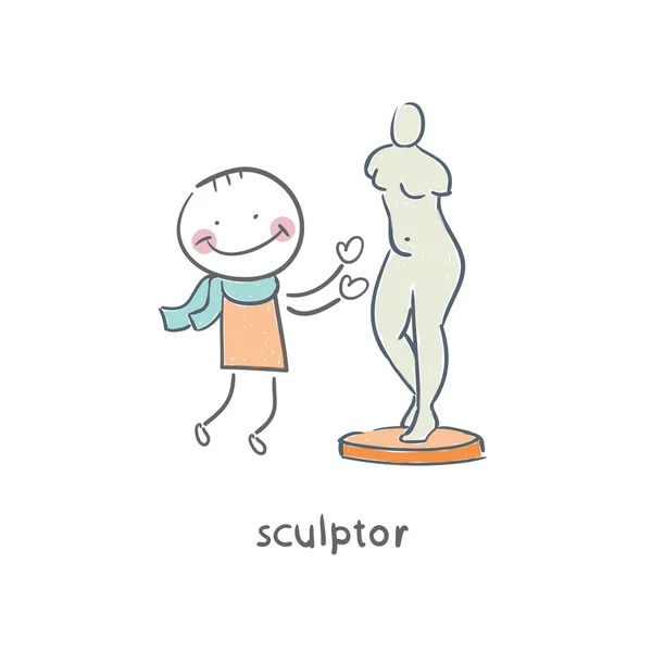 Sculptor — Stock Vector