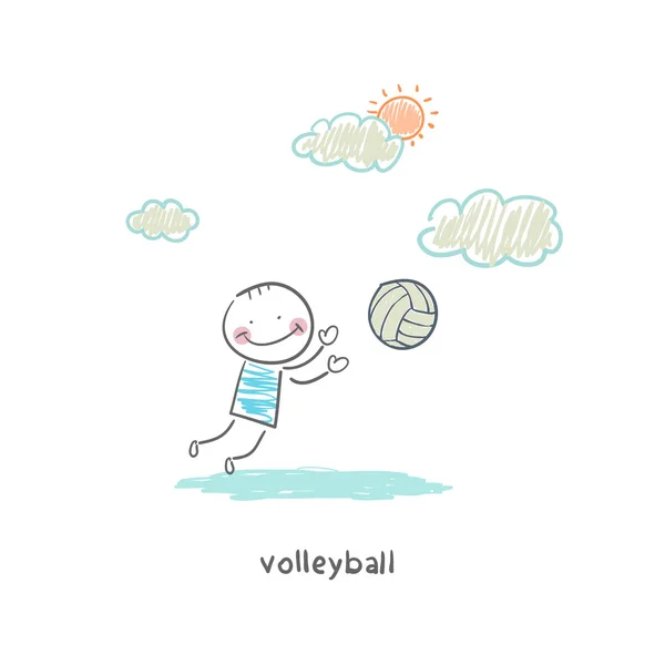 Jugador de voleibol — Archivo Imágenes Vectoriales