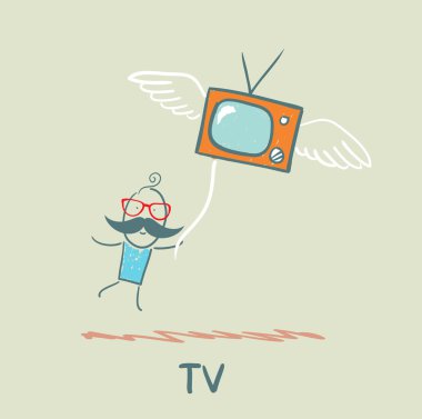 TV ile uçan adam