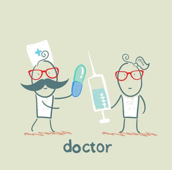 Médico y enfermero — Vector de stock