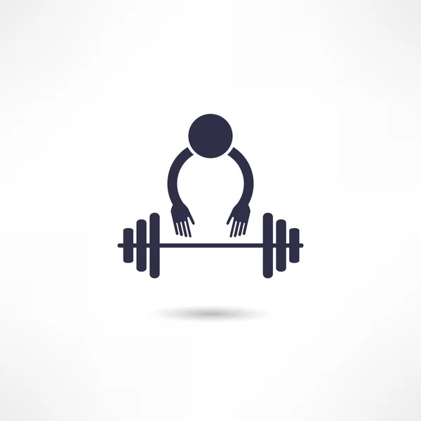 Bodybuilder icon — Stock Vector