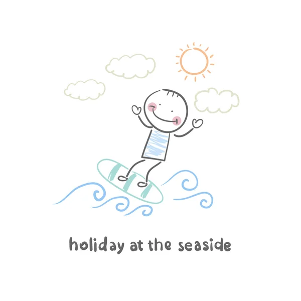 Weekend at the seaside — Stock Vector
