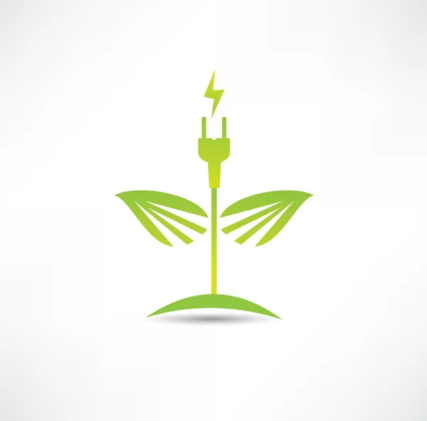 Eco icono de la energía verde — Vector de stock