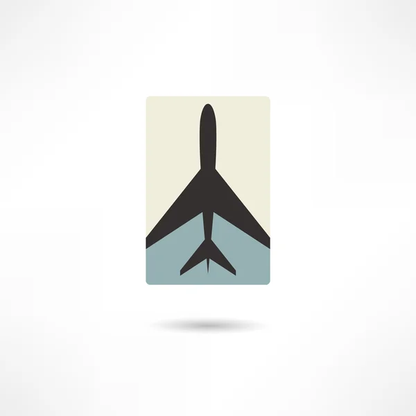 Letadlo symbol — Stockový vektor
