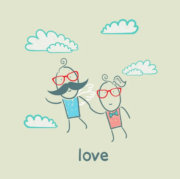 Pareja enamorada — Vector de stock