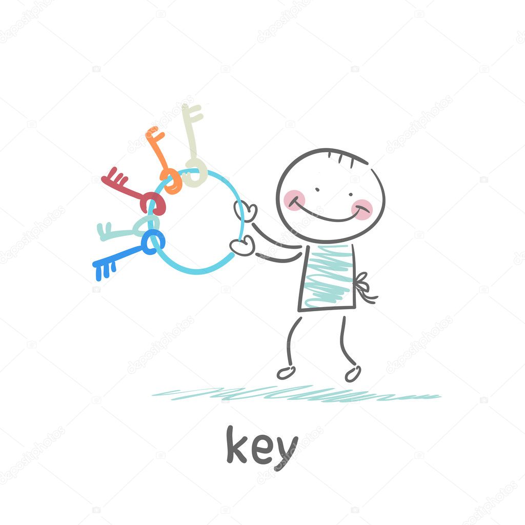 Boy with keys