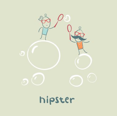 hipsters ve sabun köpüğü