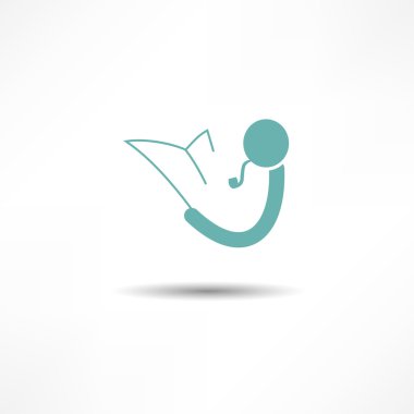 Adam gazete simgesi okuyor