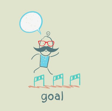 engeller hedefe koşan adam