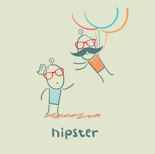 Casal de Hipster — Vetor de Stock