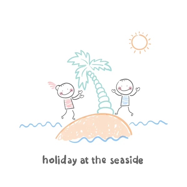 Weekend at the seaside — Stock Vector