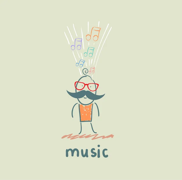 Icono de música — Vector de stock