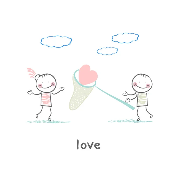 Pareja enamorada — Vector de stock